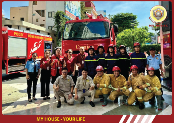 BQL SKY CENTER CHIA SẼ HÌNH ẢNH BUỔI THỰC TẬP PCCC CNCH TẠI TOÀ NHÀ SKY CENTER 2024