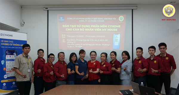 MY HOUSE TỔ CHỨC ĐÀO TẠO ỨNG DỤNG CYHOME CHO BAN QUẢN LÝ VẬN HÀNH