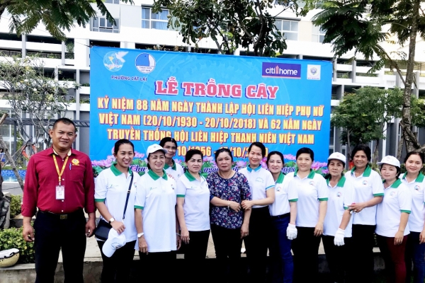 Lễ trồng cây nhân ngày Phụ nữ Việt Nam tại Cụm chung cư CITIHOME MY HOUSE