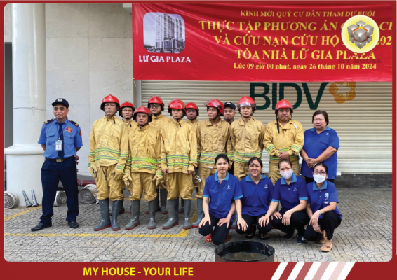 THỰC TẬP PCCC CNCH TẠI TOÀ NHÀ LỮ GIA PLAZA ĐẢM BẢO AN TOÀN CHO CƯ DÂN
