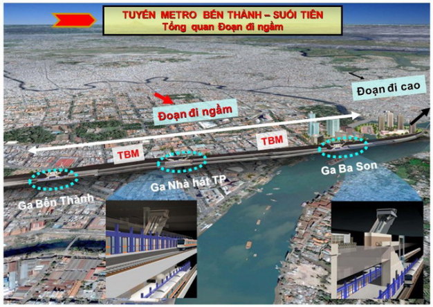 Tp.HCM: Đẩy nhanh tiến độ dự án metro Bến Thành Suối Tiên