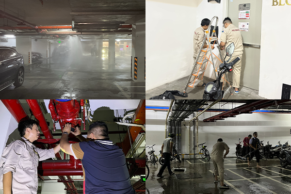 THỰC HIỆN CÔNG TÁC KIỂM TRA MÀN NGĂN NƯỚC TẠI DỰ ÁN SKY CENTER